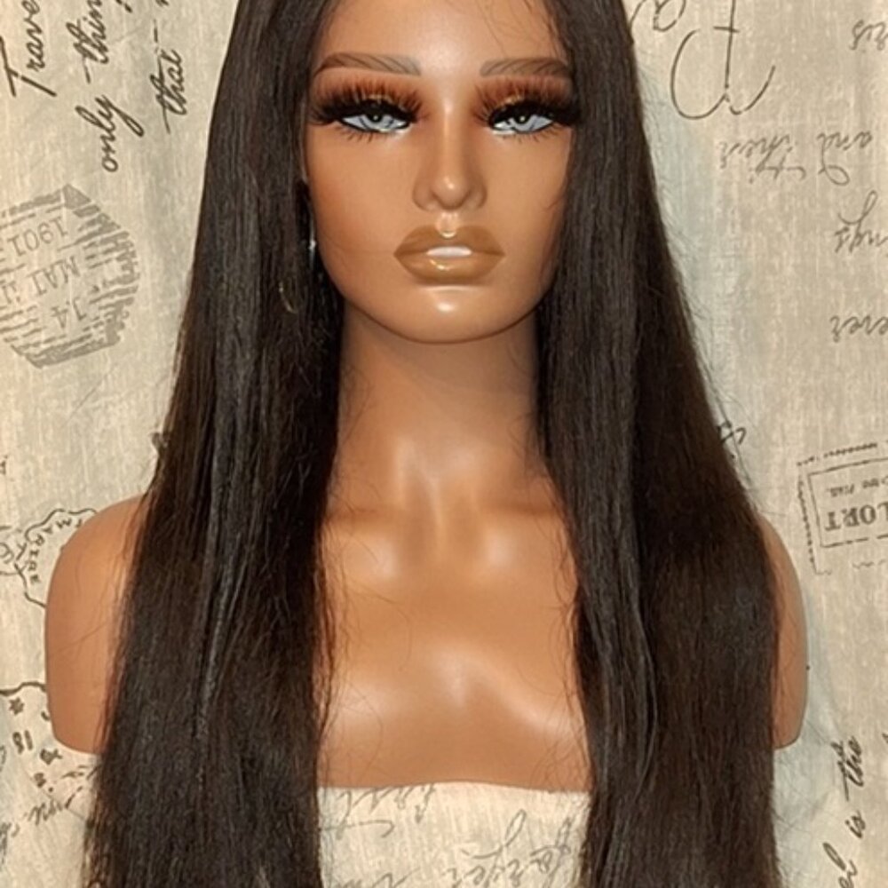 New Ashimary 22" 100% Human Hair Light Yaki Invisi-Strap™ 360 Lace Wig - Picture 3 of 10